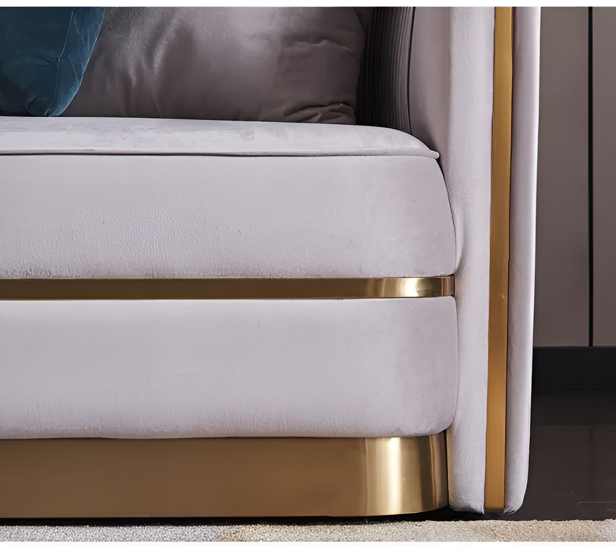 Modern Velvet Sofa Set For Living Room / Ruchi
