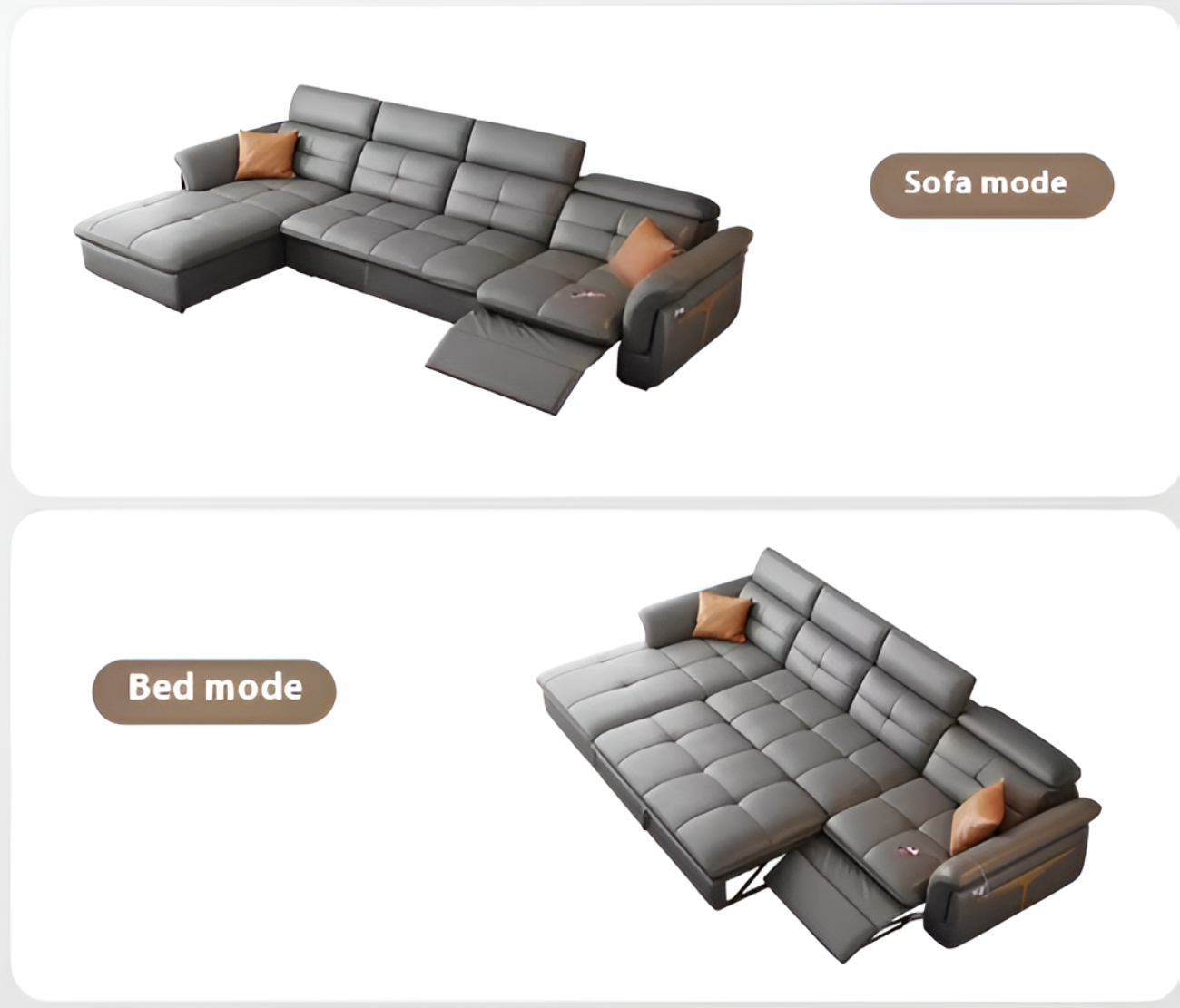 Leather Recliner Sectional Sofa
