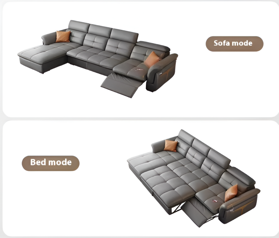 Leather Recliner Sectional Sofa