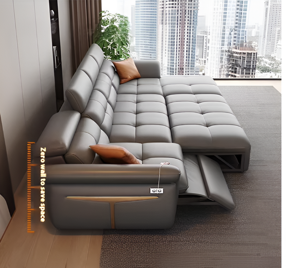 Leather Recliner Sectional Sofa
