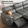 Multifunctional Dual Recliner Leather Sofa Bed / Ruchi