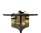 Shiny Wooden Top Round Dining Table Set / Ruchi