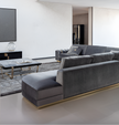 Modular Velvet L-Shaped Sectional Sofa