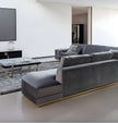 Modular Velvet L-Shaped Sectional Sofa / Ruchi