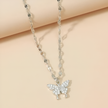 Double Layered Crystal Pendant Necklace