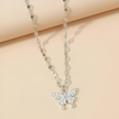 Double Layered Crystal Pendant Necklace
