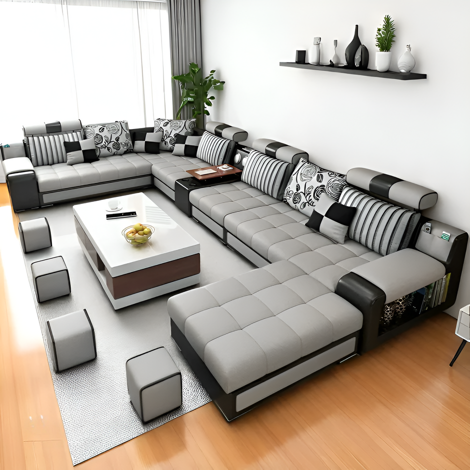 Multifunctional Contemporary Fabric Sectional Sofa / Ruchi