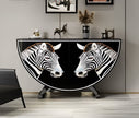 Painted Zebra Wooden Buffet Table With Storage / Ruchi