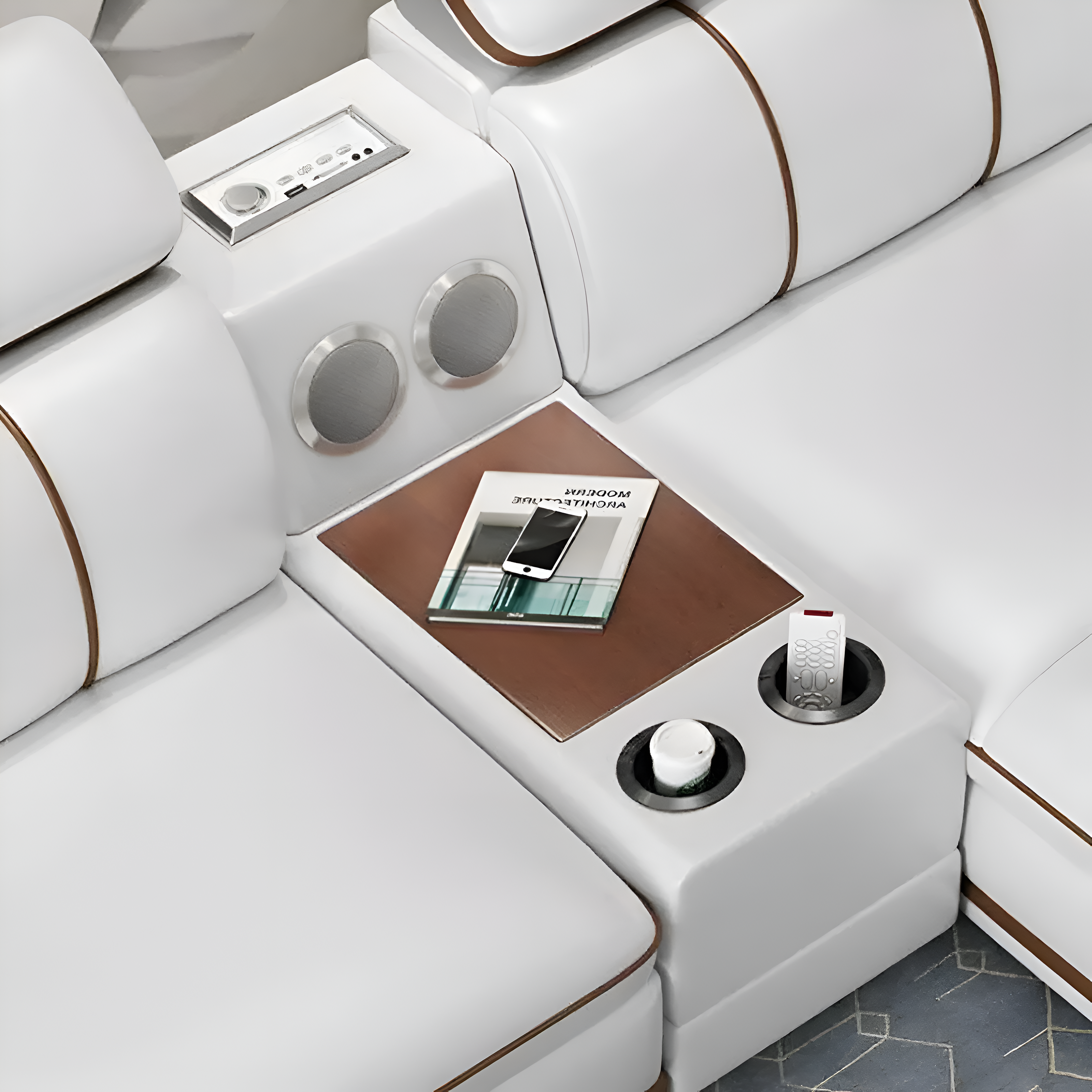 Multi-functional Sectional Leather Sofa