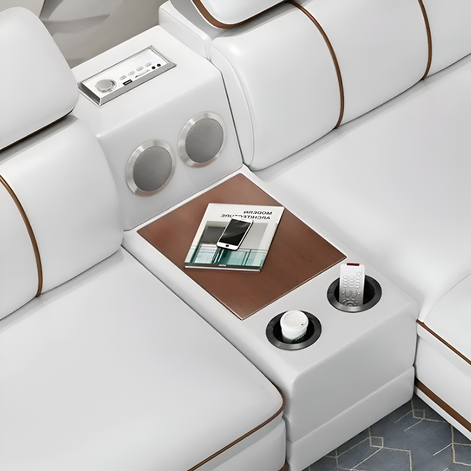 Multi-functional Sectional Leather Sofa