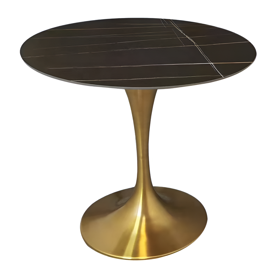 Round Table With 2 Piece Velvet Accent Chairs