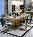7 Pieces Marble Top Dining Table And Chairs Set