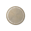 Elegant Pearl White & Gold Beaded Round Placemat / Ruchi