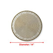 Elegant Pearl White & Gold Beaded Round Placemat / Ruchi