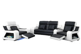 Power Recliner Leather LED Sofa Set