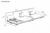 Traditional Japanese Style Leather Sofa Set / Ruchi 
