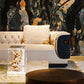 Large L-Shape Leather Fabric Sectional Sofa / Ruchi