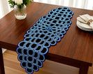 Midnight Blue Mosaic Beaded Table Runner / Ruchi