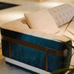 Large L-Shape Leather Fabric Sectional Sofa / Ruchi