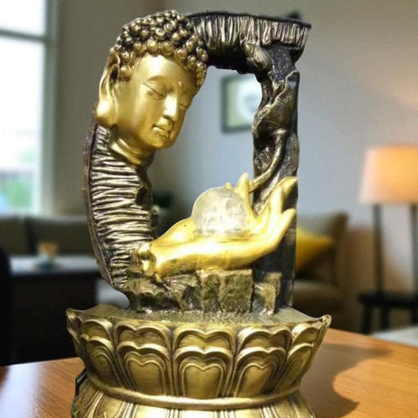 Golden LED Resin Water Fountain / Ruchi