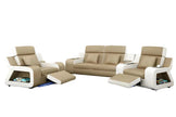Power Recliner Leather LED Sofa Set