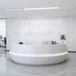 Round Wooden Modern Reception Desk With LED / Ruchi