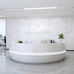 Round Wooden Modern Reception Desk With LED / Ruchi 