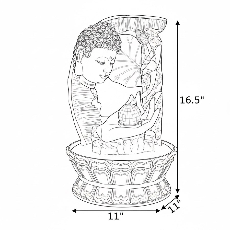 Vintage Resin Aquatic Home Fountain / Ruchi