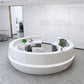 Round Wooden Modern Reception Desk With LED / Ruchi