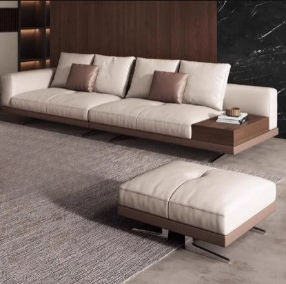 Traditional Japanese Style Leather Sofa Set / Ruchi 