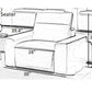 Power Recliner LED Leather Sofa For Theater / Ruchi