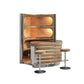 Luxurious Velvet Bar Cabinet And Counter With LED / Ruchi