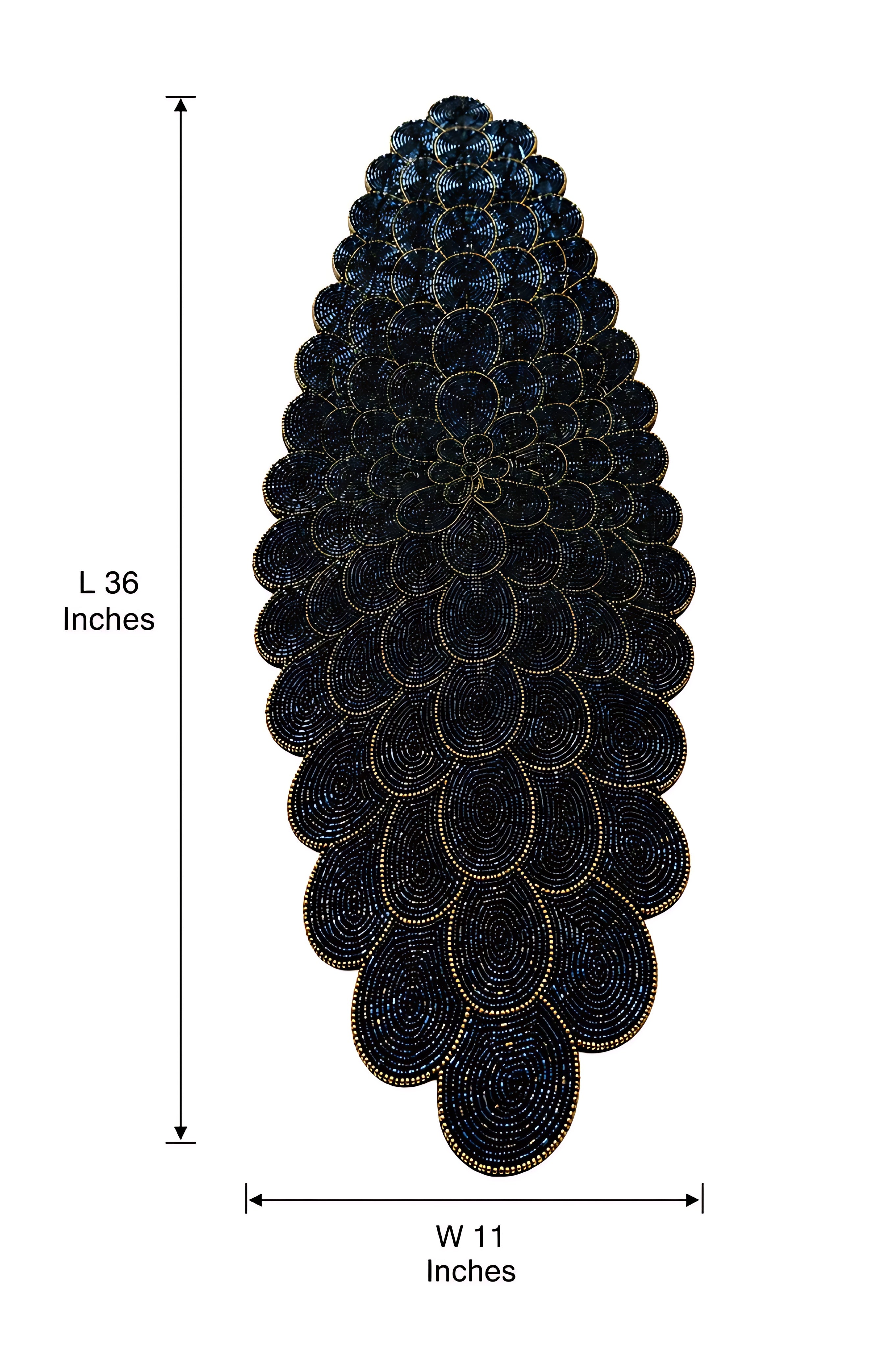 Luxury Oval Beaded Table Runner