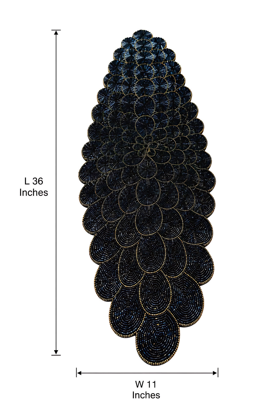 Luxury Oval Beaded Table Runner