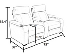 Multifunctional Theater LED Leather Power Recliner Sofa