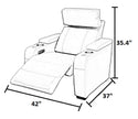 Multifunctional Theater LED Leather Power Recliner Sofa / Ruchi 