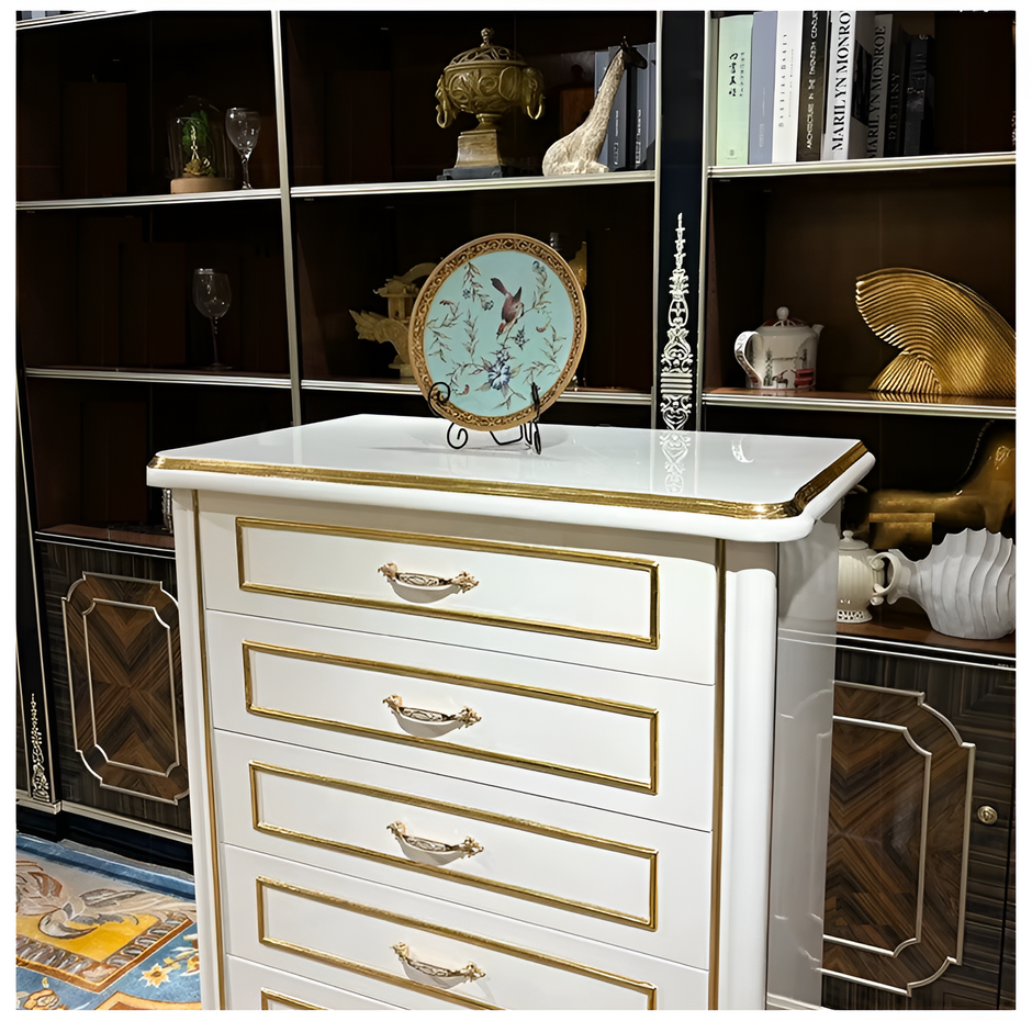 European Wooden Drawer Chest For Bedroom / Ruchi
