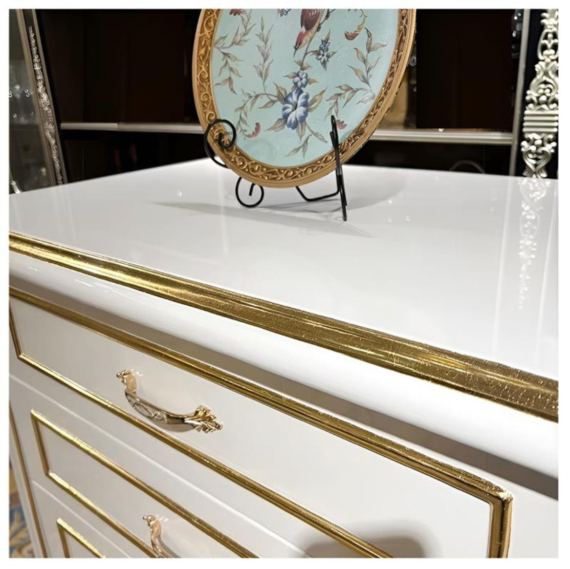 European Wooden Drawer Chest For Bedroom / Ruchi