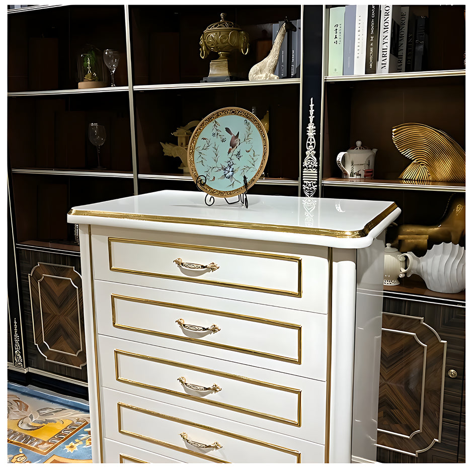 European Wooden Drawer Chest For Bedroom / Ruchi