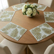 Elegant Gold Leaf Beaded Rectangular Placemat Set of 2 / Ruchi