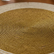 Elegant Gold & Pearl White Beaded Round Placemat / Ruchi