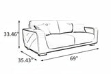 Modern Italian Style Leather Sofa Set