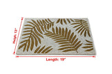 Elegant Gold Leaf Beaded Rectangular Placemat Set of 2 / Ruchi