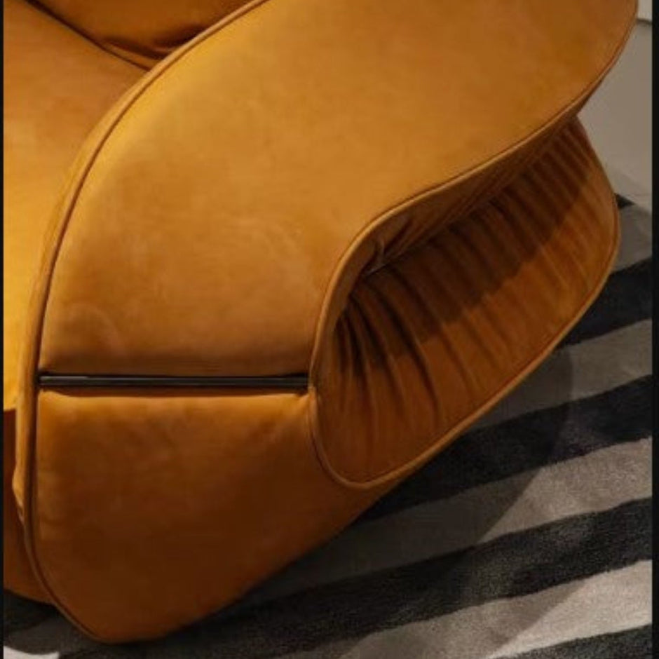 Modern Curved Velvet Sectional Sofa / Ruchi