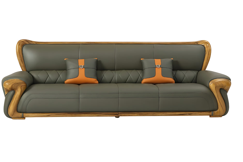 European Pure Genuine Leather 4-Seater Sofa / Ruchi
