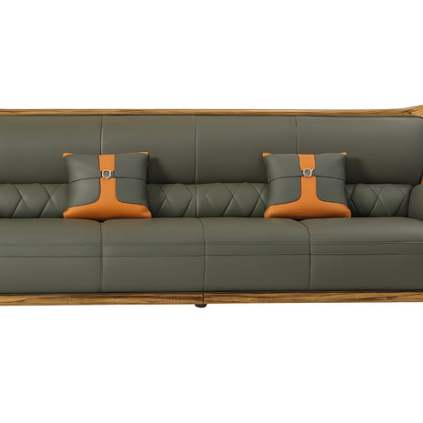European Pure Genuine Leather 4-Seater Sofa / Ruchi