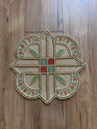 Elegant Geometric Floral Beaded Placemat Set of 2 / Ruchi