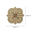 Elegant Geometric Floral Beaded Placemat Set of 2 / Ruchi