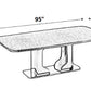 95 Inch Marble Dining Table Set For 8 / Ruchi