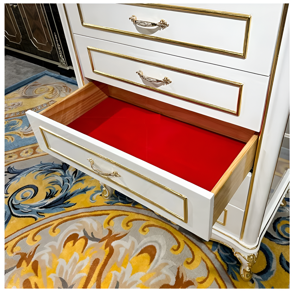 European Wooden Drawer Chest For Bedroom / Ruchi